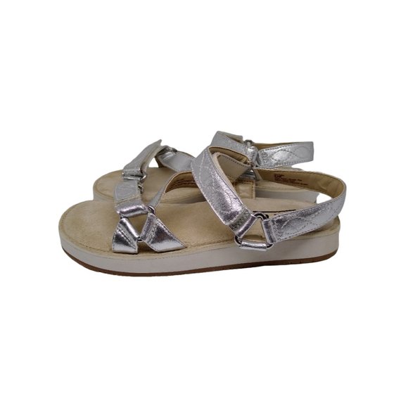 Earth Leather Sport Sandals - Sylt Saba 8.5 Light Silver - Picture 3 of 7